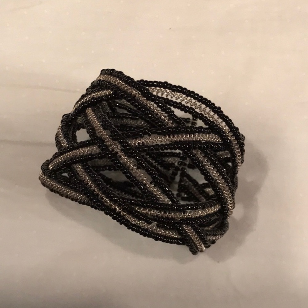Black & Silver Cuff Bracelet